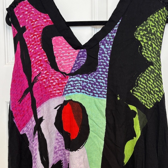 DESIGUAL Laju Black Sleeveless Asymmetrical Abstract Tank - Picture 5 of 7
